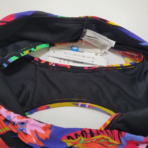 Bleu Rod Beattie Night Safari Twist-Front Sarong Hipster Swim Bottoms NWT US 4 - Picture 9 of 9